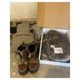 Two Rubber Hip Waders and size 13 Boots