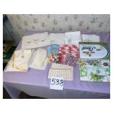 Hot pads, Pillow Cases, 2 full Flat sheets