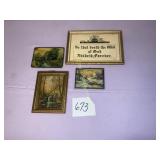 4 Vintage pictures- 2 Berne advertisement pictures