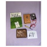 Ulster pocket knife, Leather wallet,