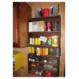 2 Wood Shelves with Contents