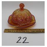 Carnival Covered Butter Dish 8" W x 5" T