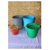 4 Buckets (2 are 5 Gallon)