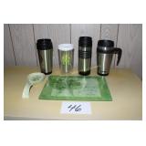 Collection of Coffee Mugs, Spoon Rest