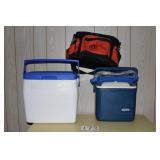 Coolers--1 Coleman and 2 Softsides
