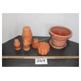 Terra Cotta Flower Pots, Assorted Sizes, Largest