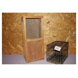Small Pet Kennel and Wooden Crate