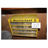 Metal Weatherhead Organizer with Contents