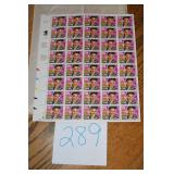 1 Full Sheet of Elvis Presley Postage Stamps 29