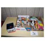 2 Flats of Thread, Ribbon, Sewing Notions,