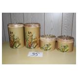 Cheinco 4 Pc Metal Canister Set