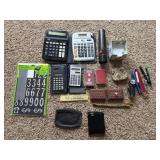 4 Calculators, 2 Flashlights, Letter Opener, 2