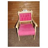 Blonde Antique Pink Upholstered Chair