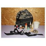 Pop up Blind, Bucket Full of Scent, Straps