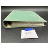 Green 2-in binder--approx. 41 pages of 90