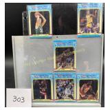 1988-89 Fleer BSKT 6 Stickers-Bird,Magic, I.