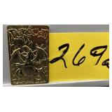 Pokemon 1999 Gold Plated Card 23K Nintendo