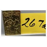 Pokemon 1999 Gold Plated Card 23K Nintendo