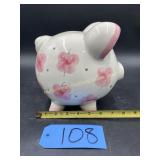 Flowered Piggy Bank