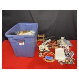 Tote of Crafting--Material, Trim, Lace, Burlap,