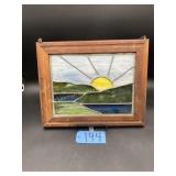 Leaded glass Sunrise 14" x 17 1/2"