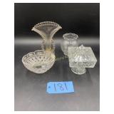 Vintage Imperial Candlewick Glass Vase, Lead