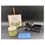 National Pottery Co. Train planter, Granite made