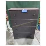 Black 4 Drawer Dresser 32" W x 16" D x 43" T