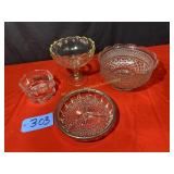 Clear Glass Round Dish, Large Crystal Candy