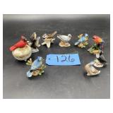Miniture lot, Goebel bird, 2 Lefton blue jays,