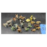 Mini Figurines--Elepants, Hippos, Owls, Deers,