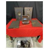 Sony Speakers, Cassette Tape Box, and Misc