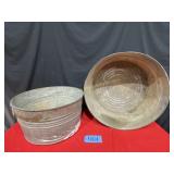 Galvanized Tubs x2 Big one has a 3 on it and the