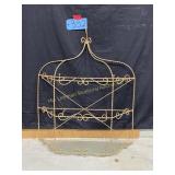 Decorative wire rack with 2  glass shelves- 28" T