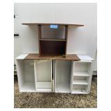 White Organizer Cupboards x 2 30" W x 15" D x 30