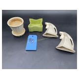 Nelson McCoy ivory planter, Nelson McCoy wall