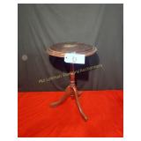 Wood plant stand, 15" W x 23" T burgundy finish