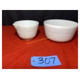Hamilton Beach Pyrex White Milk Mixing Bowls