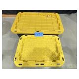Yellow and Black Totes big one is 27 Gallons