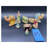 Very old Manger set- As is- 10 piece