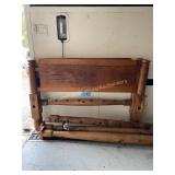 Twin Size Rope Bed Frame--Wood