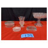 Crystal  Candy Dishes, trinket dishes, etc.