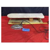 mini ironing board and iron