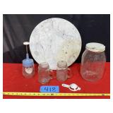 Drinking Glasses, Chopper, Large Glass Jar (1