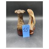 Royal Haeger USA Vase and USA Marked Vase Brown