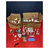 Box of Christmas, Ornaments, Balls, Bells, Etc