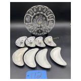 Lefton China, set of 4 bone dishes, Sachoo bone