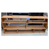 Long Brown Bookshelf 30"T x 75 1/4" W x 11 1/4" D