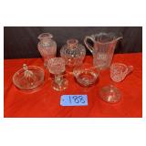 Crystal juicer, glass creamer, candy dish, c