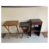 1 TV Tray, 1 Plant Stand 15" W x 23" T, and 1 End